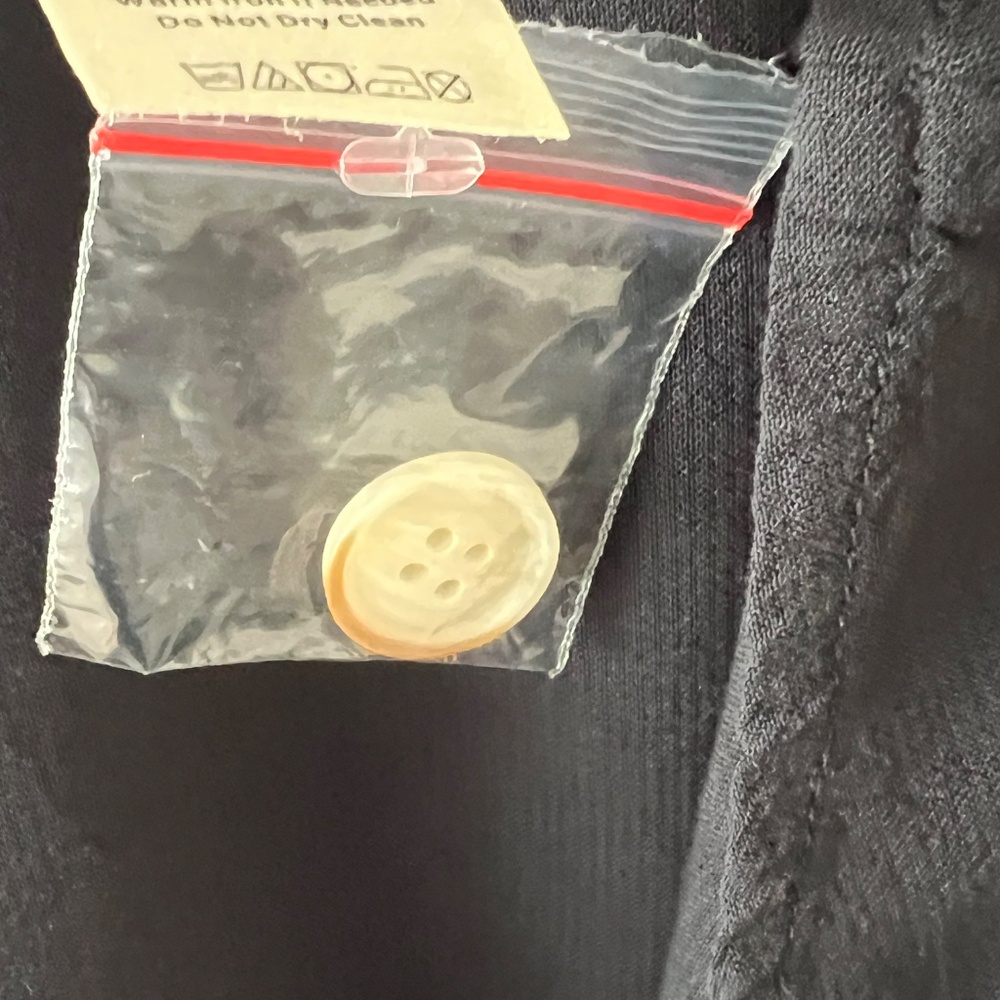 The Normal Brand Deep V Button Thru Midi Dress Black Size Small NWT - Picture 10 of 10